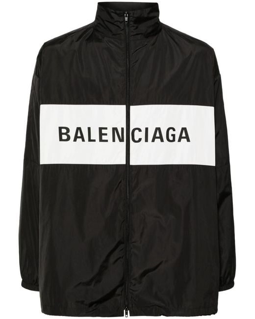 Balenciaga Black Logo Windbreaker for men