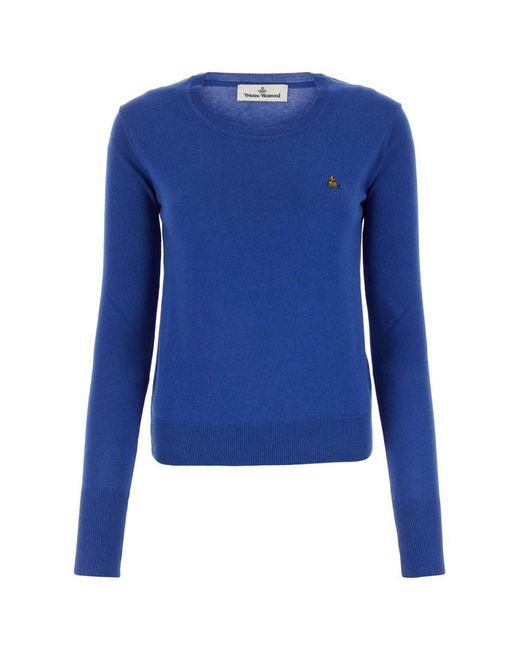 Vivienne Westwood Blue Electric Cotton Blend Bea Sweater