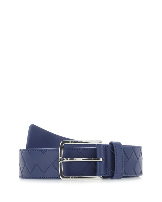 Bottega Veneta Blue Intrecciato Belt for men