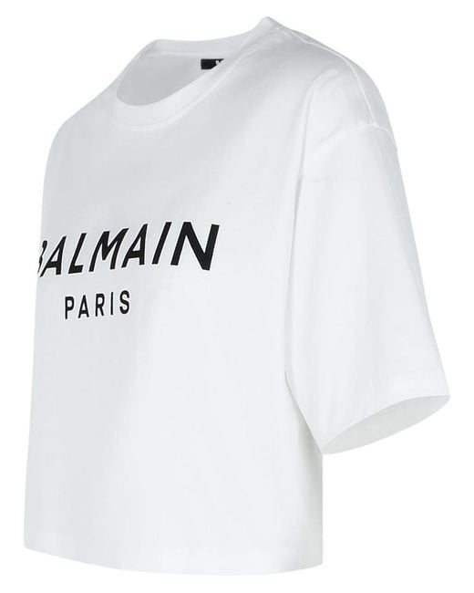 Balmain Gray Cotton Top