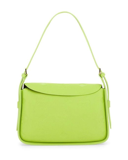 MCM Green Hobo Bag With Flap "Aren"