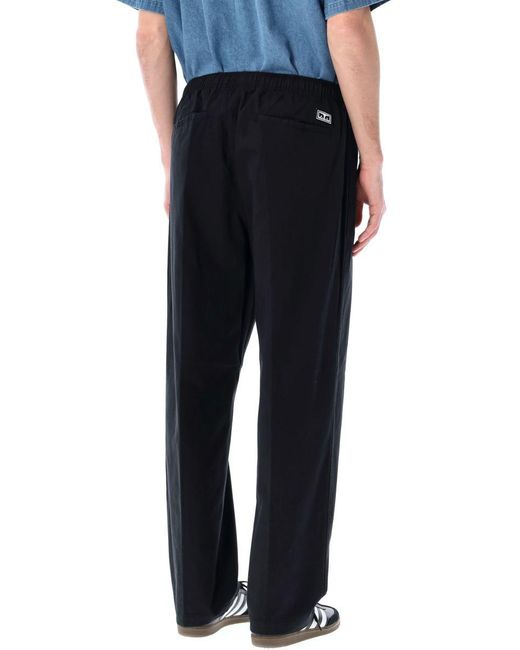 Obey Black Easy Twill Pant for men