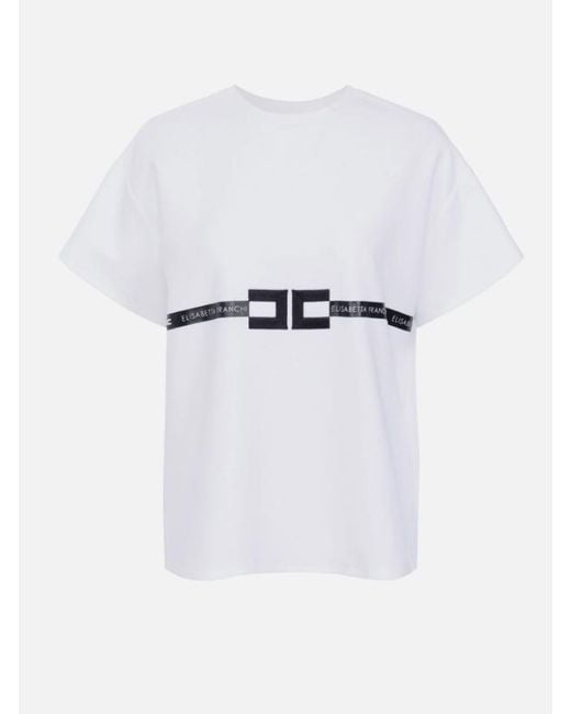 Elisabetta Franchi White T-Shirts And Polos