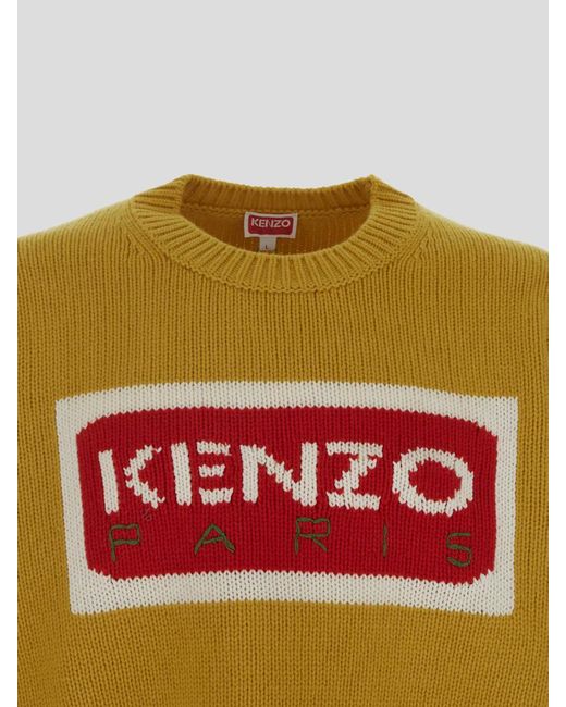 KENZO Yellow Knitwear for men
