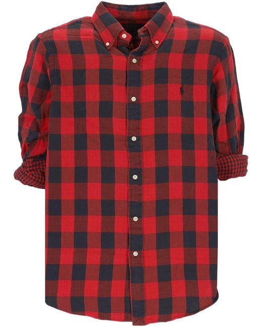 Polo Ralph Lauren Shirts in Red for Men | Lyst UK