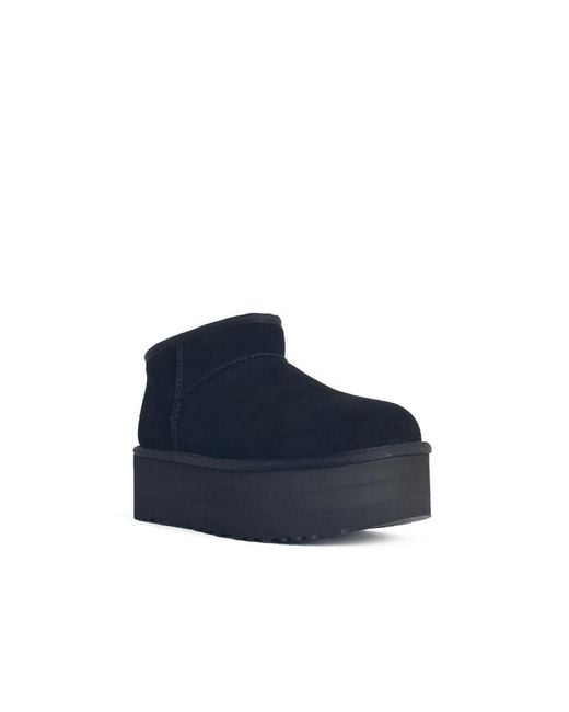 Ugg Blue Classic Ultra Mini Platform' Suede Boots