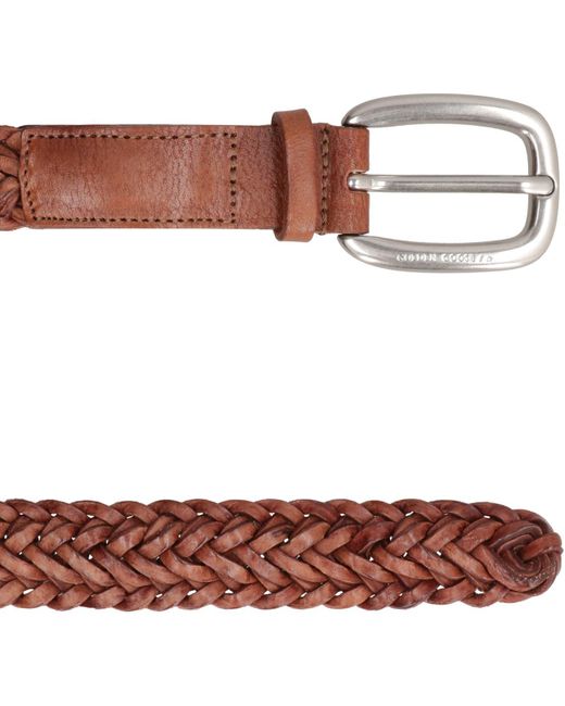 Golden Goose Deluxe Brand Brown Houston Woven Leather Belt