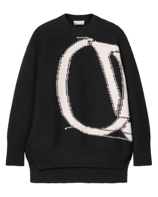 Off-White c/o Virgil Abloh Black Logo Wool Sweater