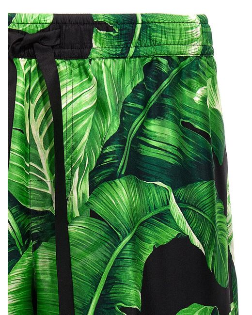 Dolce & Gabbana Green All Over Print Bermuda Shorts for men