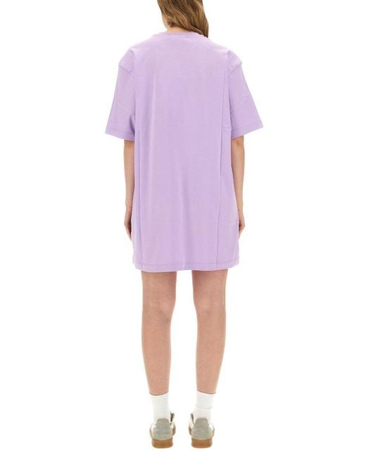 MSGM Purple T-Shirt Dress