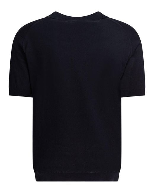 John Smedley Blue "Noah" Polo Shirt for men