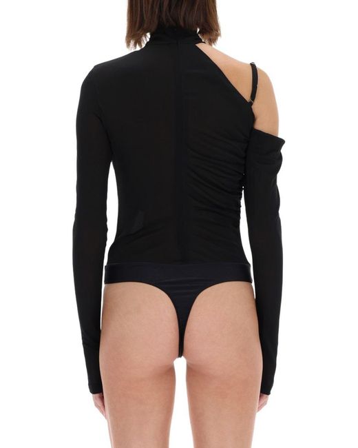 Versace Jeans Couture Black One-Shoulder Body Top