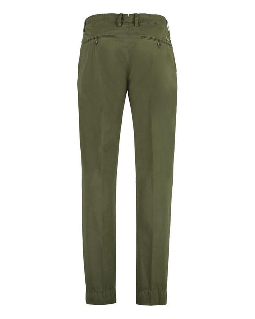 handpicked Green Mantova Cotton Trousers for men