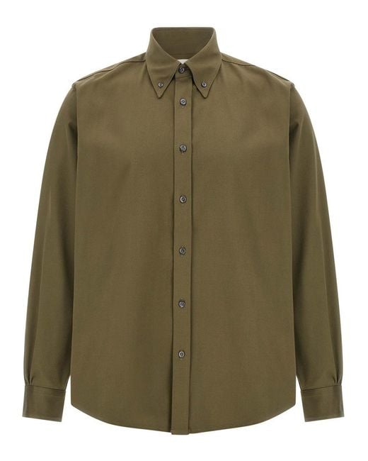 Cellar Door Green Button-Down Shirt for men