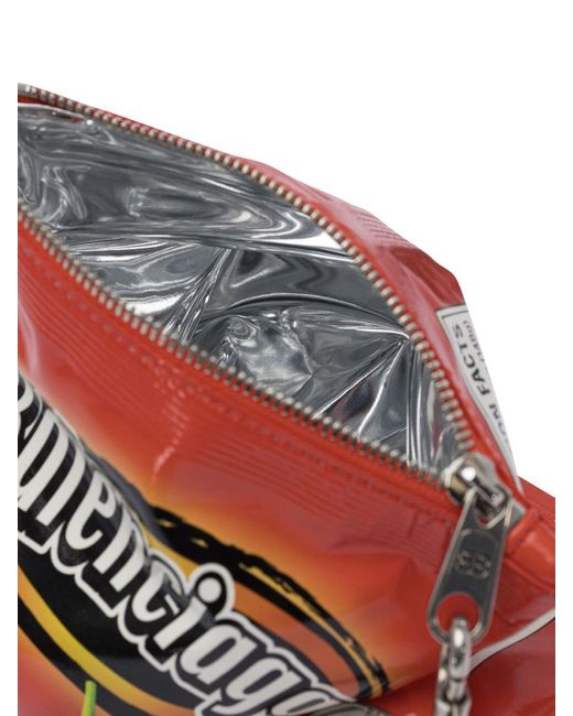 Balenciaga Red "Chips" Cell Phone Pouch