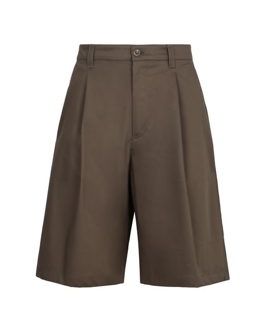 Department 5 Gray Cotton Blend Bermuda Shorts for men