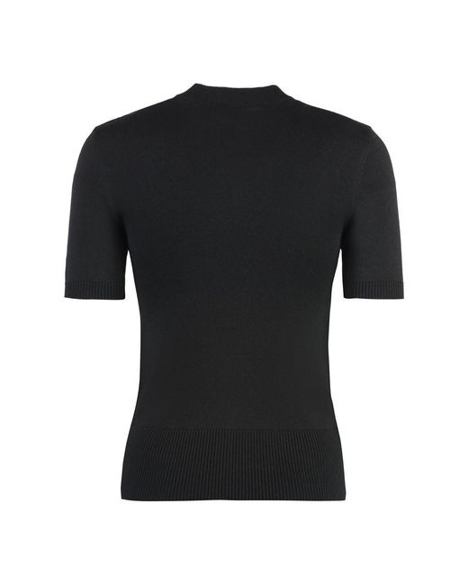 Patou Black Logo Knitted T-Shirt