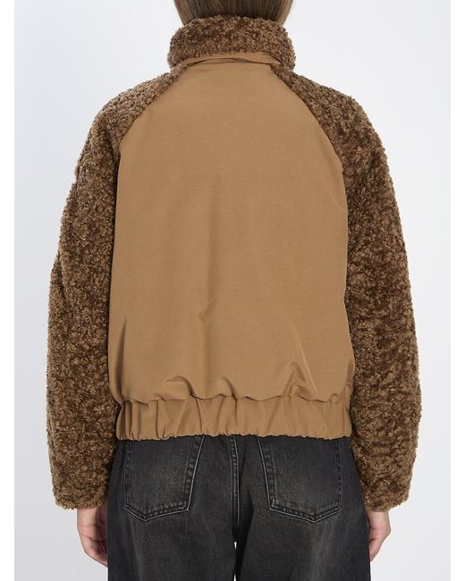 Moncler Brown Coligny Teddy Jacket