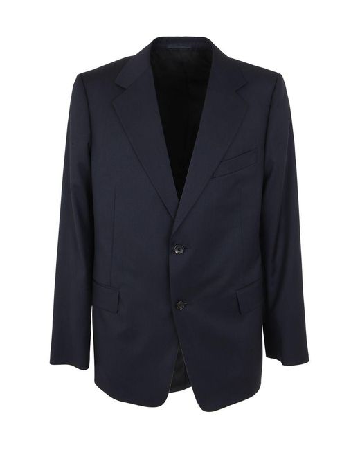 Lanvin Blue Blazers: Wool Jacket for men