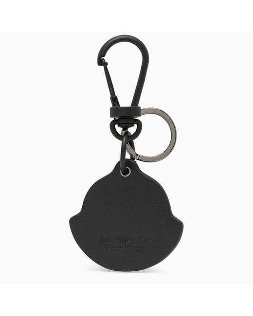 Moncler Black Keyring With Logo for men