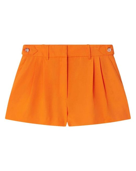 Stella McCartney Orange Tailored Short Shorts