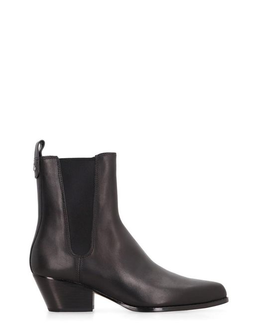 Michael Kors Brown Kinlee Leather Ankle Boots