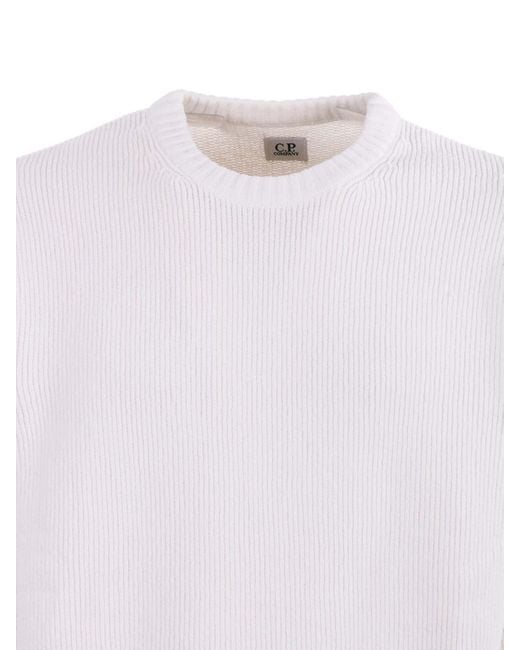C P Company White Sweaters for men