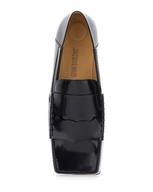 Jacquemus White 'Les Carré' Loafers With Square Toe for men