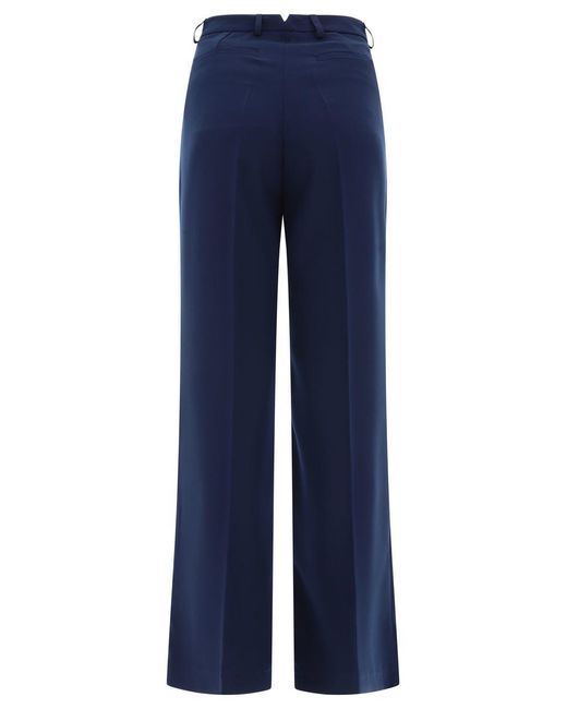 F.it Blue Tailored Trousers With Pressed Crease