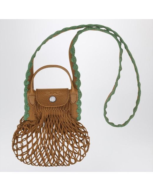 Longchamp Brown Xs La Pliage Mesh Bag