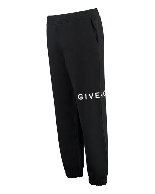 Givenchy Black Logo Print Sweatpants for men