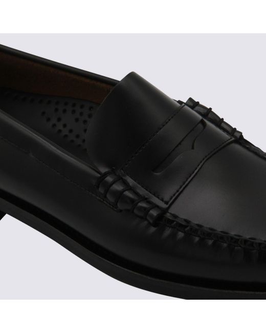 Sebago Black Leather Loafers for men