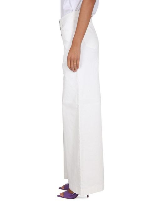 Department 5 White Yoko Extraflare Pants