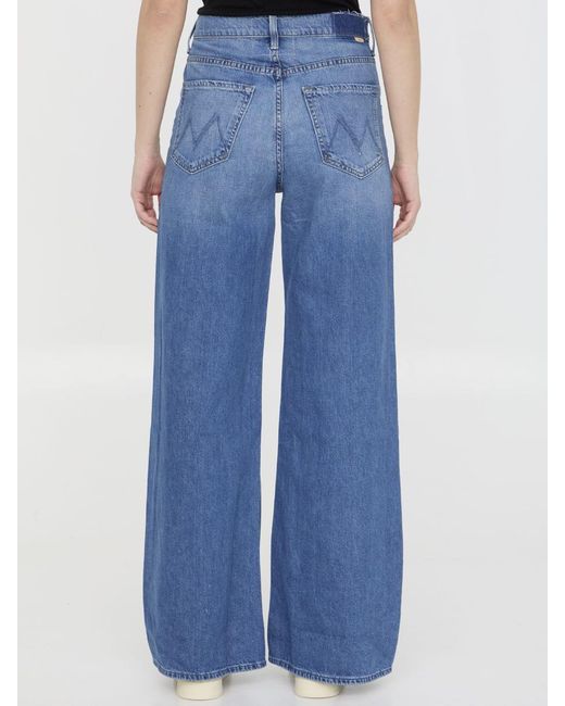 Mother Blue The Ditcher Roller Sneak Jeans