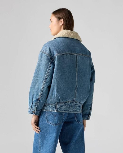 Levi's Blue Sherpa Bomber 1 Turning Heads