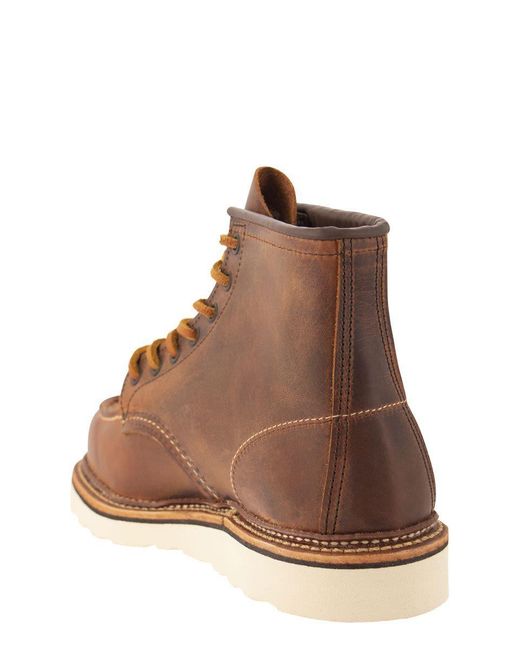 Red Wing Brown Classic Moc - Rough And Tough Leather Boot for men