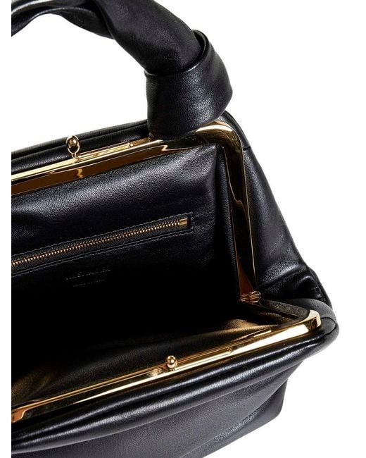 Jil Sander Black 'Goji Square' Small Leather Bag
