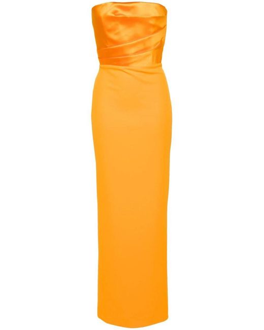 Solace London Orange The Afra Maxi Dress