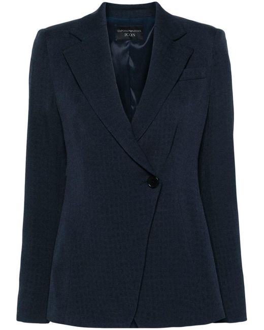 EA7 Blue Single-breasted Blazer Jacket