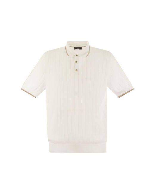 Peserico White Polo Shirt for men