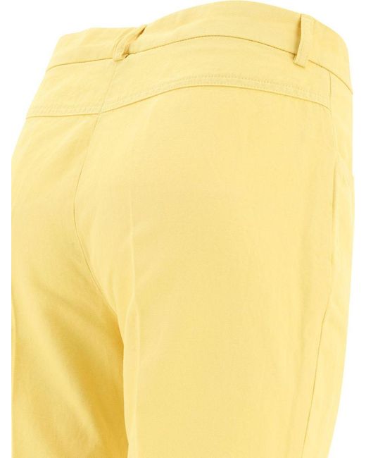 Aspesi Yellow Cropped Trousers