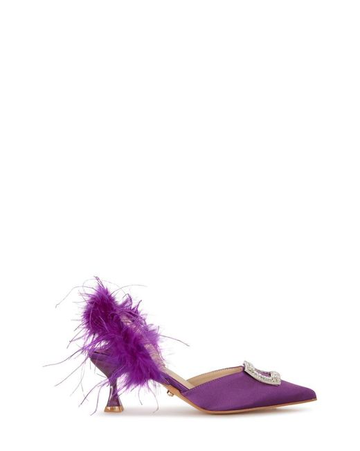 Twentyfourhaitch Purple Heeled Shoes