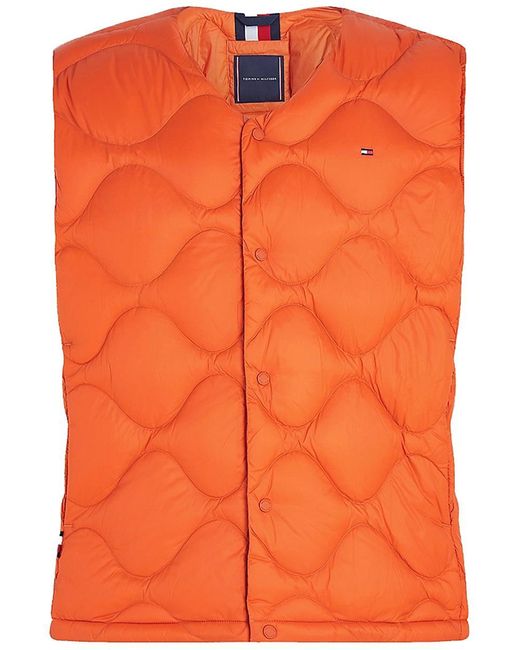 Tommy Hilfiger Orange Onion Quilted Down Liner Vest for men