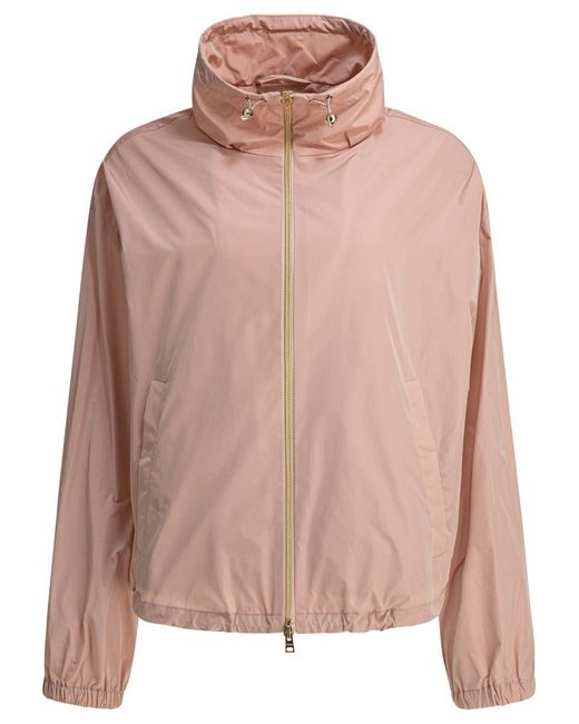 Herno Pink Drawstring Collar Jacket