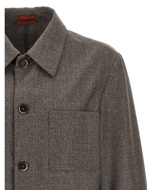 Barena Gray 'Visal' Overshirt for men