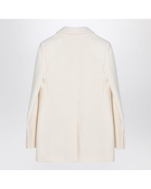 Blazé Milano White Blazé Milano Cream Double Breasted Jacket