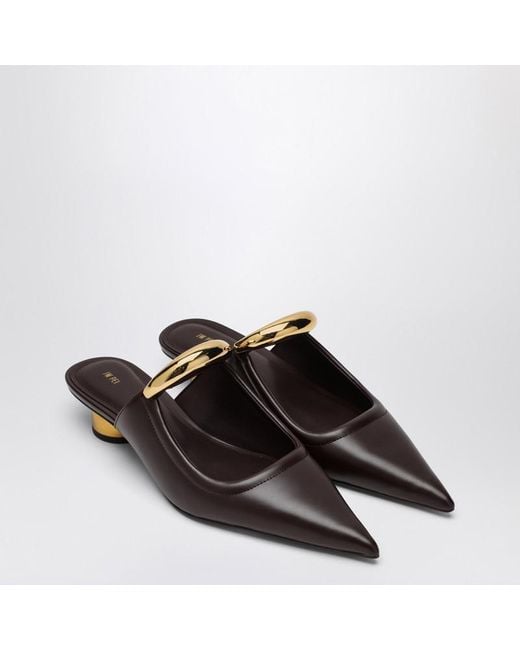 JW PEI Black Sabot Helena Perforated Bordeaux