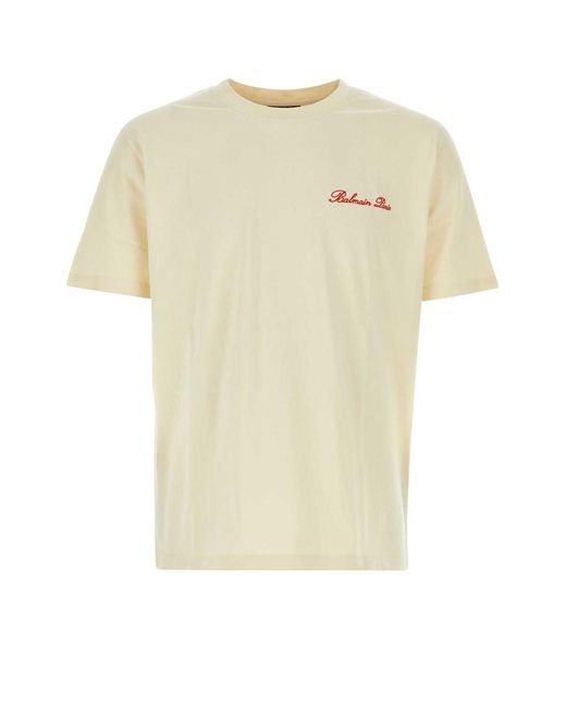 Balmain Multicolor Sand Cotton T-Shirt for men