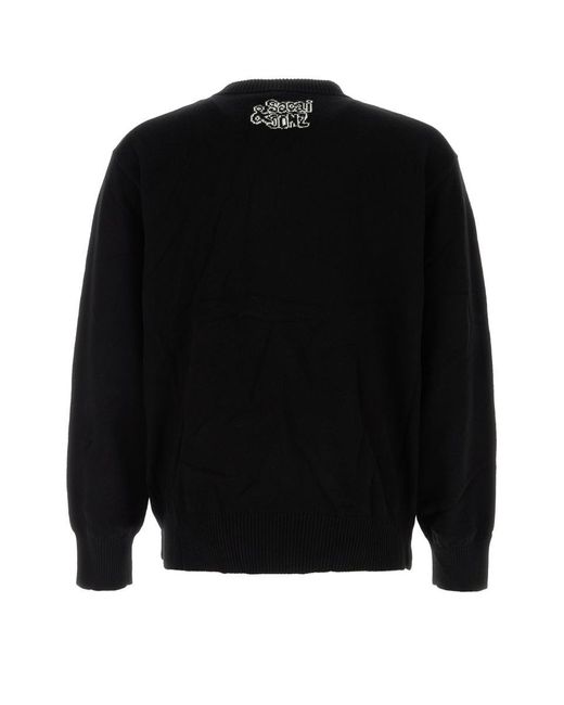 Sacai Black Gonz Wool Knit Sweater for men