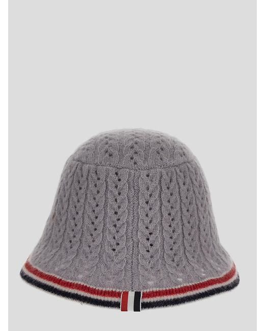 Thom Browne Gray Thome Knit Bell Hat
